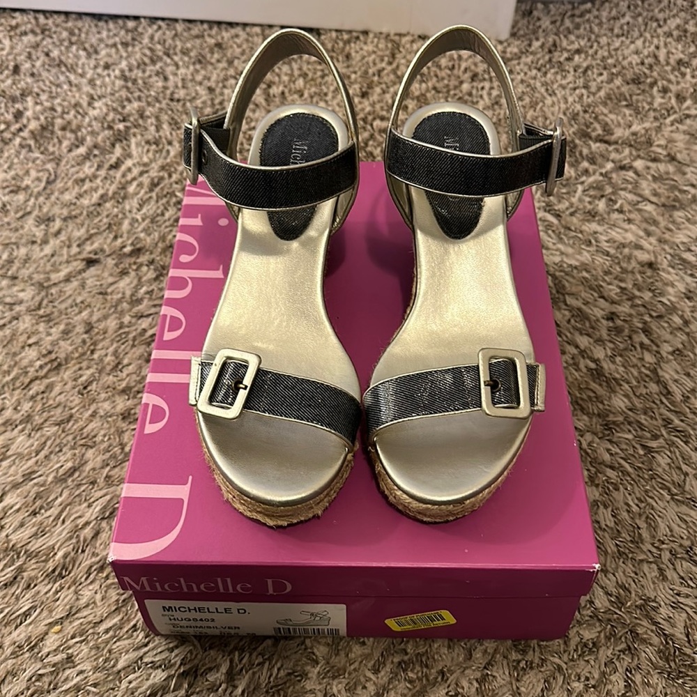 Michelle D denim/silver shoes